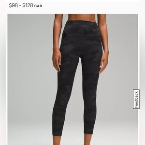 Lululemon Align Cropped Camo Leggings
